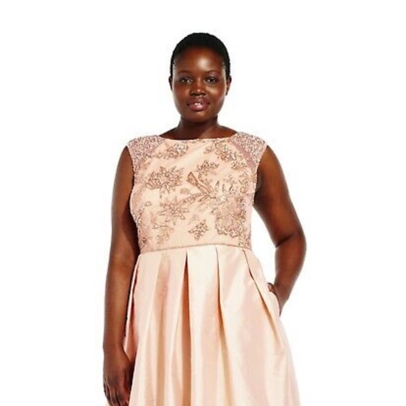 Adrianna Papell hi&low top beaded long Gown - Picture 8 of 10